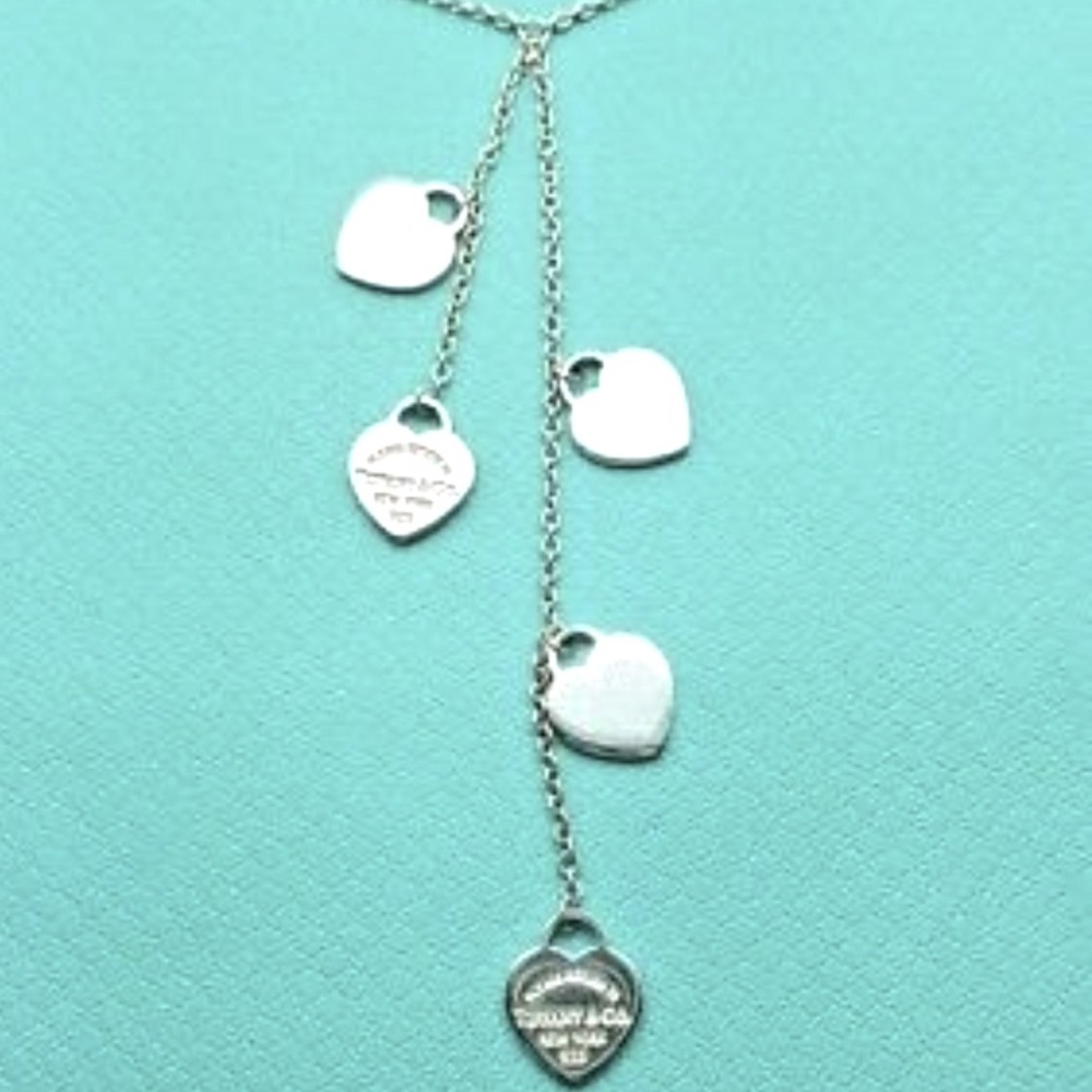 Vintage 5 heart Return to Tiffany’s necklace 16”